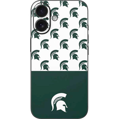 Michigan State University Spartans MSU Split iPhone 16 Skin