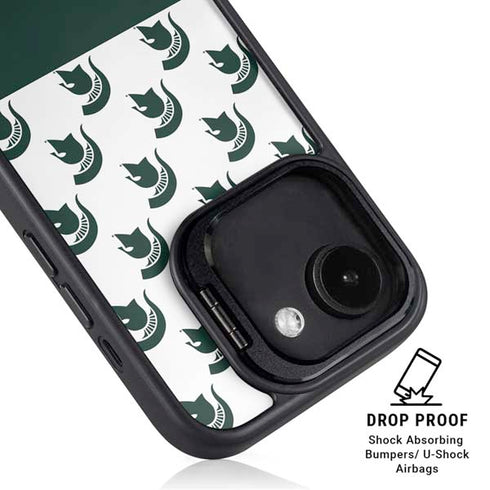 Michigan State University Spartans MSU Split iPhone 16e Kickstand Case