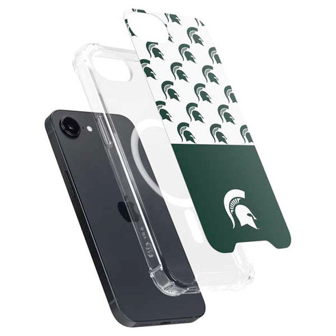 Michigan State University Spartans MSU Split iPhone 16e MagSafe Case