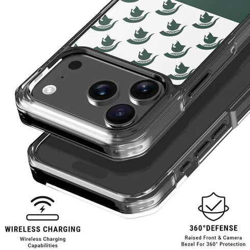 Michigan State University Spartans MSU Split iPhone 18 Pro Clear Case