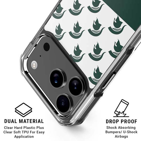 Michigan State University Spartans MSU Split iPhone 18 Pro Clear Case