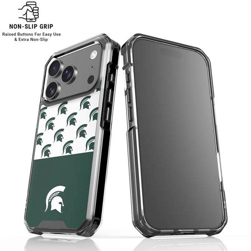 Michigan State University Spartans MSU Split iPhone 18 Pro Clear Case
