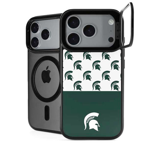 Michigan State University Spartans MSU Split iPhone 18 Pro Kickstand Case