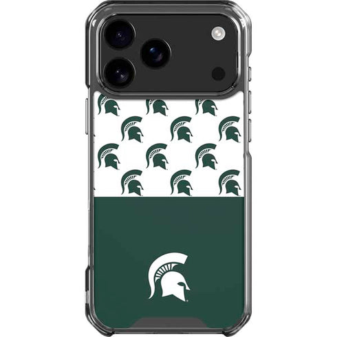 Michigan State University Spartans MSU Split iPhone 18 Pro Max Clear Case