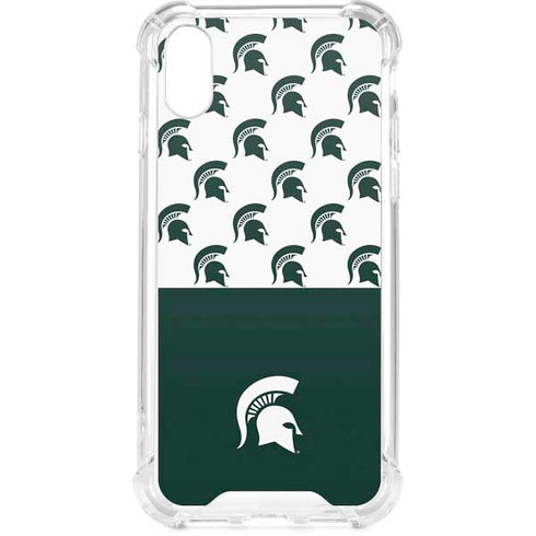 Michigan State University Spartans MSU Split iPhone XS Clear Case