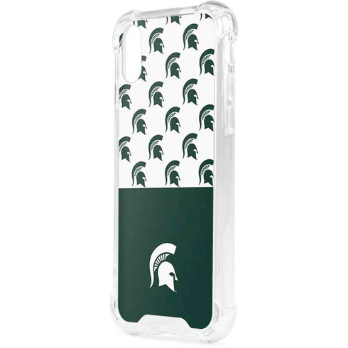 Michigan State University Spartans MSU Split iPhone XS Clear Case