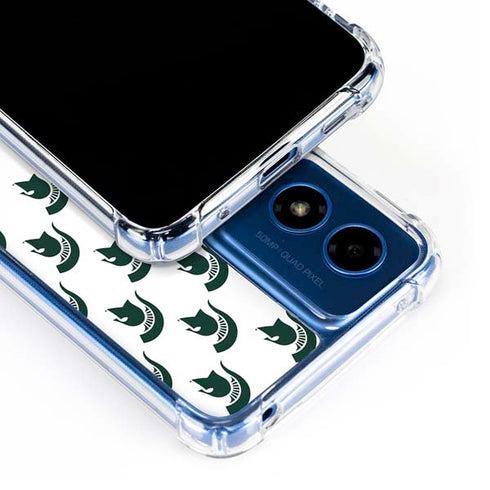 Michigan State University Spartans MSU Split Moto G Play 4G (2024) Clear Case