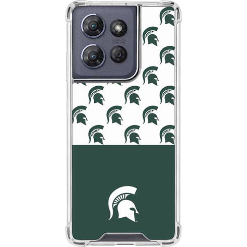 Michigan State University Spartans MSU Split Moto G Play 5G (2025) Clear Case