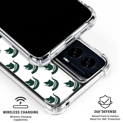 Michigan State University Spartans MSU Split Moto G Power 5G (2024) Clear Case