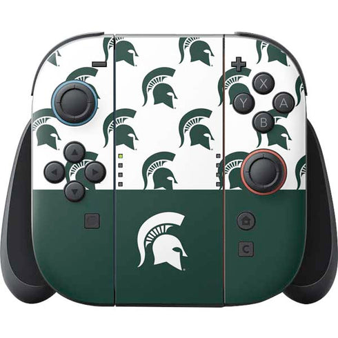 Michigan State University Spartans MSU Split Nintendo Switch 2 (2025) Joy-Con Controller Skin