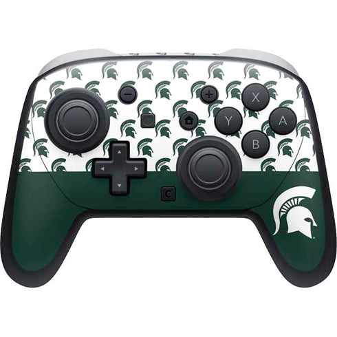 Michigan State University Spartans MSU Split Nintendo Switch 2 (2025) Pro Controller Skin