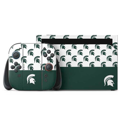Michigan State University Spartans MSU Split Nintendo Skins