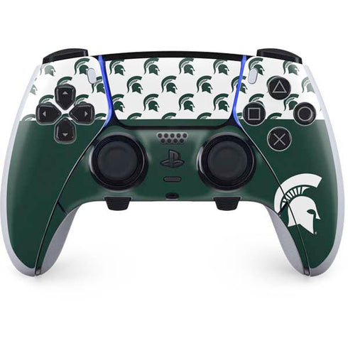 Michigan State University Spartans MSU Split PS5 DualSense Edge Pro Controller Skin
