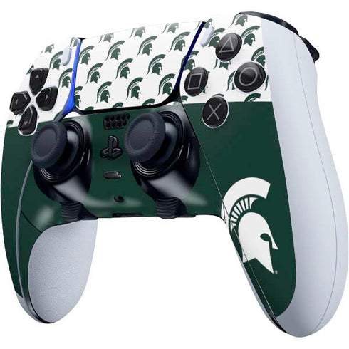 Michigan State University Spartans MSU Split PS5 DualSense Edge Pro Controller Skin
