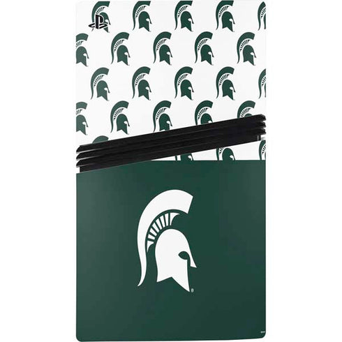 Michigan State University Spartans MSU Split PS5 Pro Bundle Skin