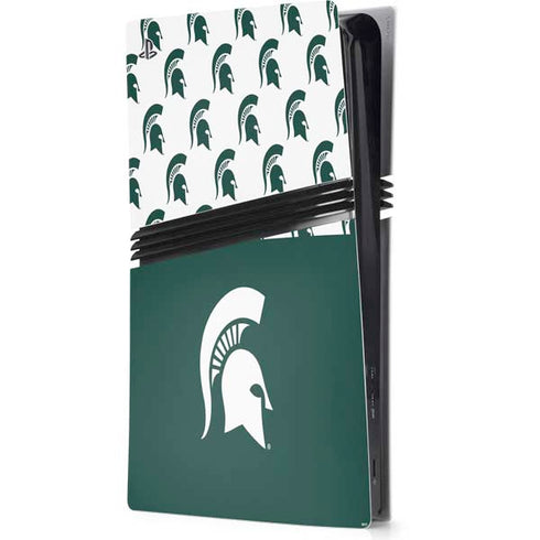 Michigan State University Spartans MSU Split PS5 Pro Console Skin