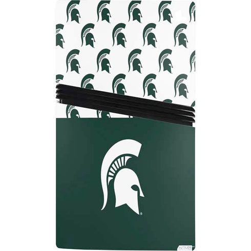 Michigan State University Spartans MSU Split PS5 Pro Console Skin