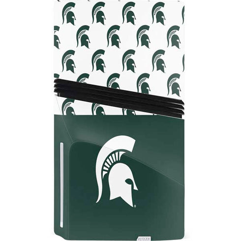 Michigan State University Spartans MSU Split PS5 Pro Disk Bundle Skin