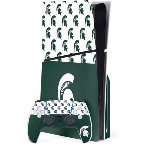 Michigan State University Spartans MSU Split PlayStation PS5 Skins