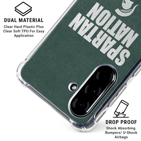 Michigan State University Spartans Nation Galaxy A36 5G Clear Case