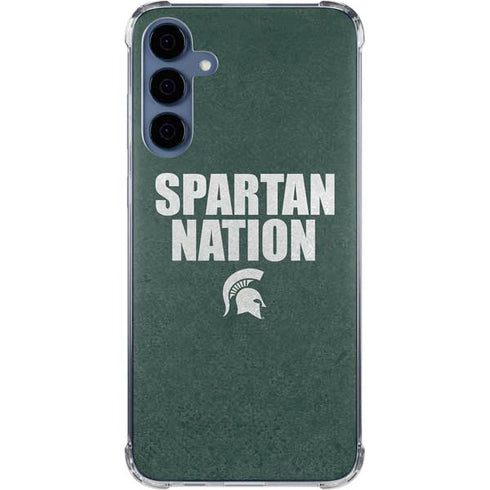 Michigan State University Spartans Nation Galaxy A55 5G Clear Case