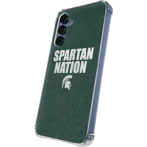 Michigan State University Spartans Nation Galaxy A55 5G Clear Case