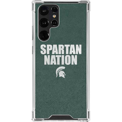 Michigan State University Spartans Nation Galaxy S23 Ultra Clear Case