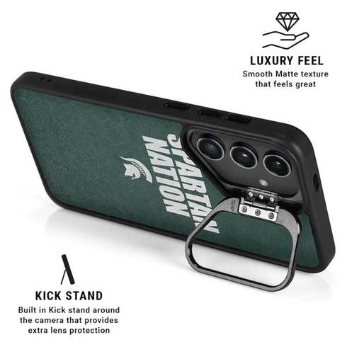 Michigan State University Spartans Nation Galaxy S24 FE Kickstand Case