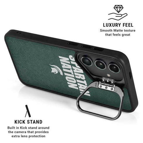 Michigan State University Spartans Nation Galaxy S24 Kickstand Case