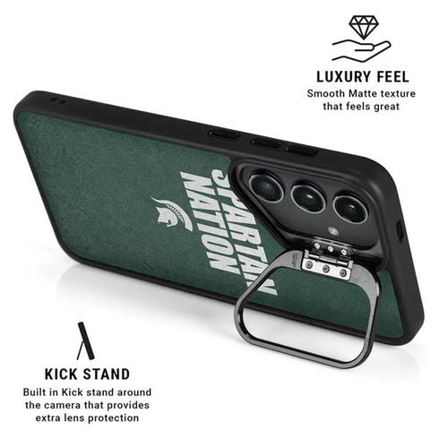 Michigan State University Spartans Nation Galaxy S25 Ultra Kickstand Case