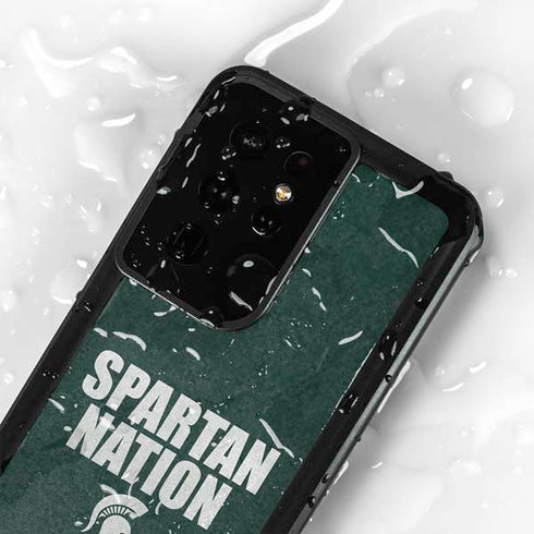Michigan State University Spartans Nation Galaxy S24 Ultra Waterproof Case