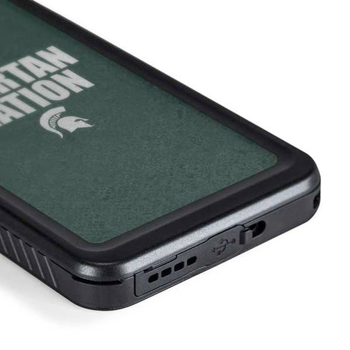 Michigan State University Spartans Nation Galaxy S24 Waterproof Case