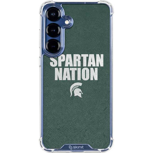 Michigan State University Spartans Nation Galaxy S25 Plus Clear Case
