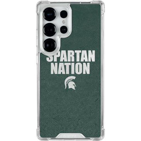 Michigan State University Spartans Nation Galaxy S25 Ultra Clear Case