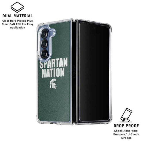 Michigan State University Spartans Nation Galaxy Z Fold6 Clear Case
