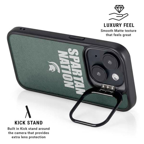 Michigan State University Spartans Nation iPhone 14 Plus Kickstand Case
