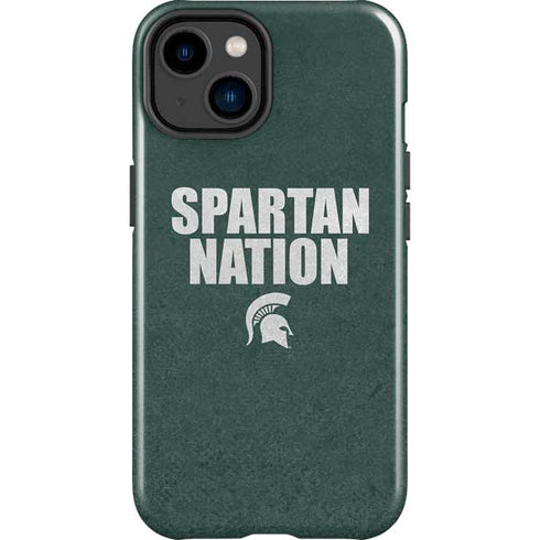 Michigan State University Spartans Nation iPhone 15 Impact Case
