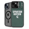 Michigan State University Spartans Nation iPhone 15 Plus Kickstand Case