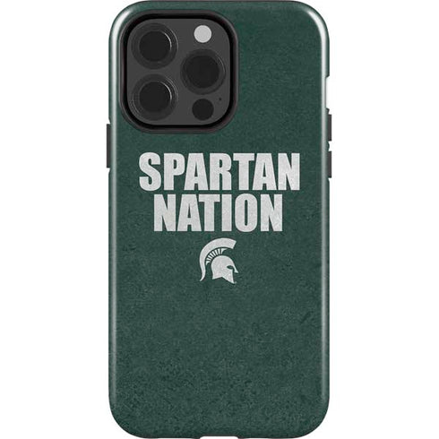 Michigan State University Spartans Nation iPhone 15 Pro Impact Case
