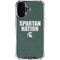Michigan State University Spartans Nation iPhone 16 Clear Case