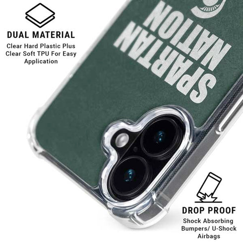 Michigan State University Spartans Nation iPhone 16 MagSafe Case