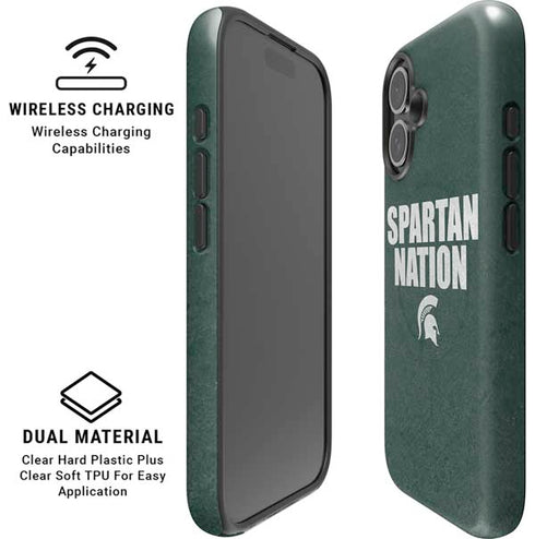 Michigan State University Spartans Nation iPhone 16 Magsafe Impact Case