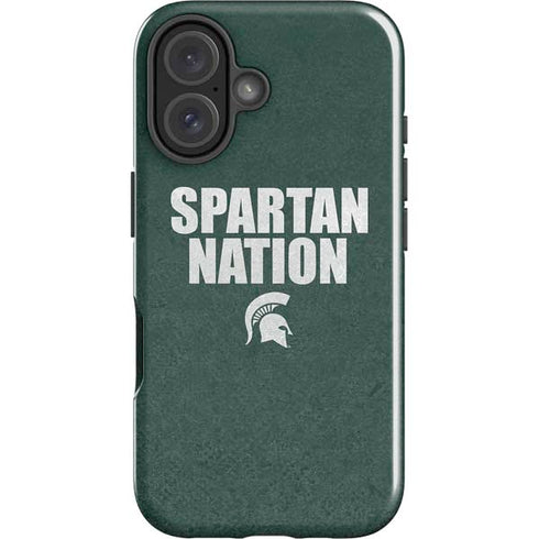 Michigan State University Spartans Nation iPhone 16 Plus Impact Case