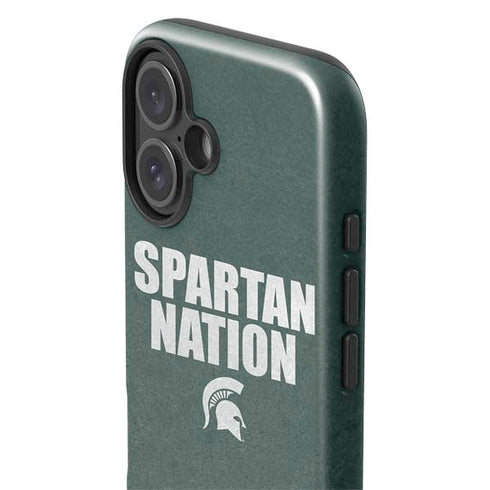 Michigan State University Spartans Nation iPhone 16 Plus Impact Case