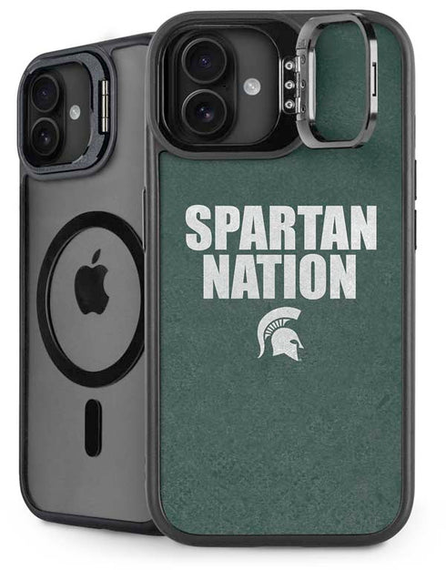 Michigan State University Spartans Nation iPhone 16 Plus Kickstand Case