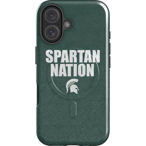 Michigan State University Spartans Nation iPhone 16 Plus Magsafe Impact Case