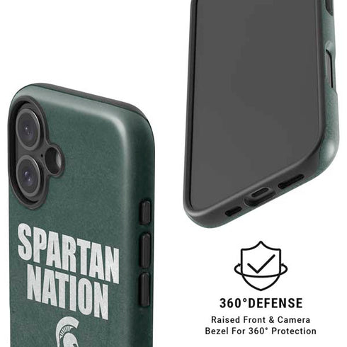 Michigan State University Spartans Nation iPhone 16 Plus Magsafe Impact Case