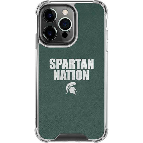 Michigan State University Spartans Nation iPhone 16 Pro Clear Case