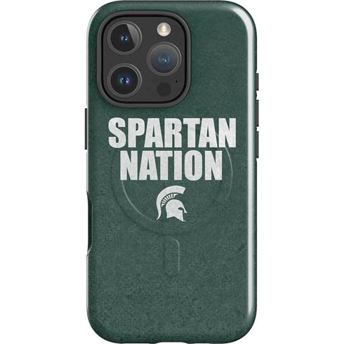 Michigan State University Spartans Nation iPhone 16 Pro Magsafe Impact Case