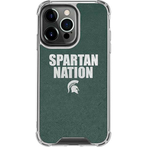 Michigan State University Spartans Nation iPhone 16 Pro Max Clear Case